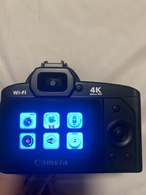 4K Ultra HD Black Digital Camera with Wi‑Fi and Touchscreen